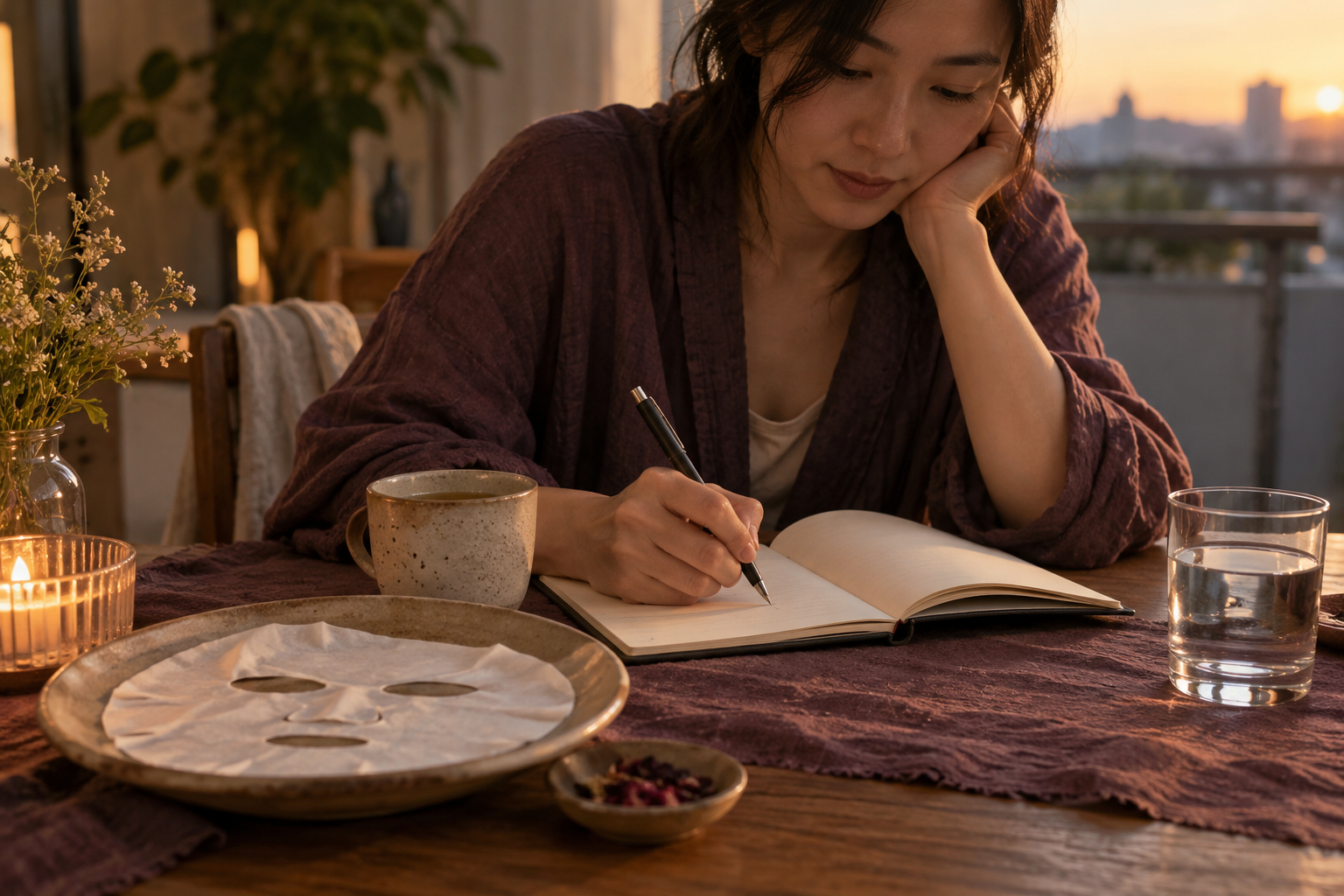 下班後書寫七日生活紀錄,原創情境影像